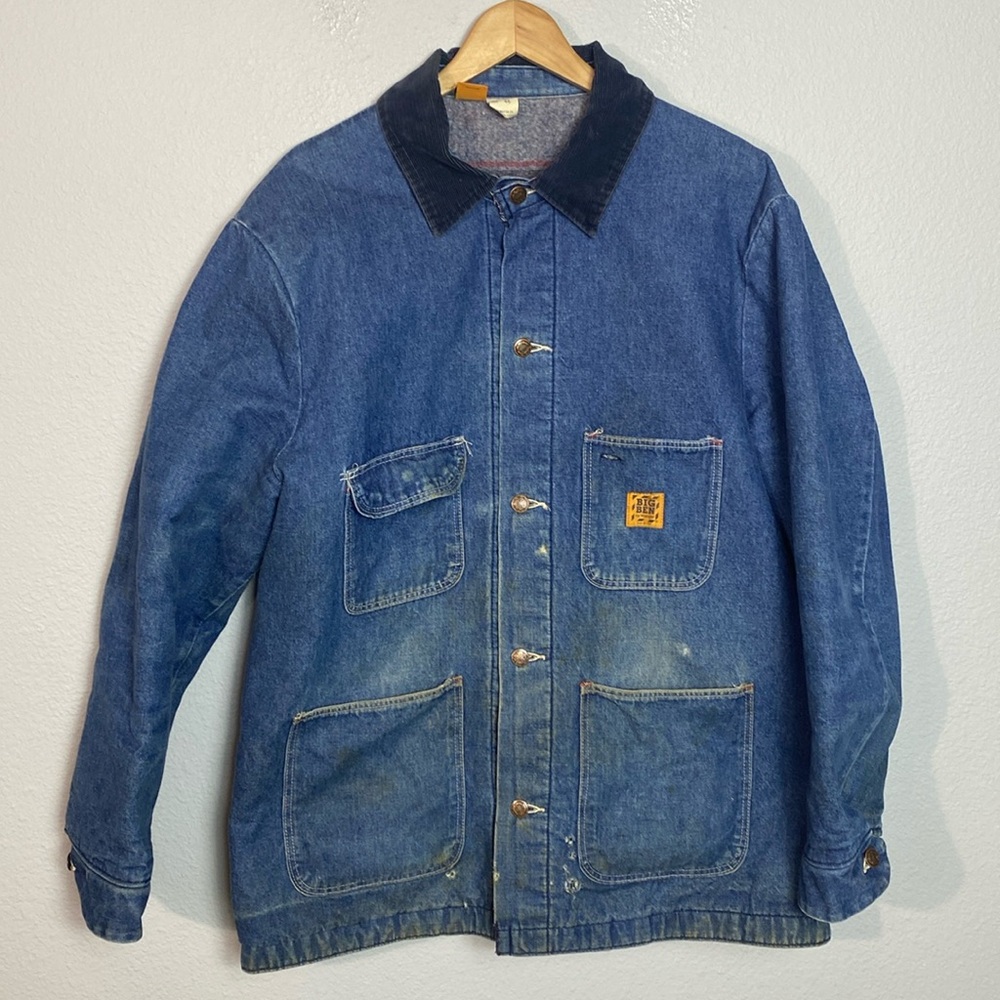 Vintage Wrangler Big Ben Blanket Lined Denim Chore Coat‎